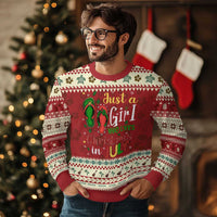 Just A Girl Who Loves Xmas In July Ugly Christmas Sweater - Wonder Print Shop