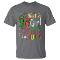 Just A Girl Who Loves Christmas In July T Shirt - Wonder Print Shop