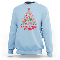 Christmas In July Sweatshirt Watermelon Summer Christmas Tree - Wonder Print Shop