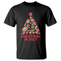 Christmas In July T Shirt Watermelon Summer Christmas Tree - Wonder Print Shop