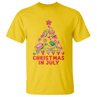 Christmas In July T Shirt Watermelon Summer Christmas Tree - Wonder Print Shop