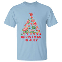 Christmas In July T Shirt Watermelon Summer Christmas Tree - Wonder Print Shop