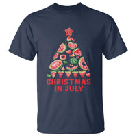 Christmas In July T Shirt Watermelon Summer Christmas Tree - Wonder Print Shop