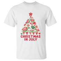 Christmas In July T Shirt Watermelon Summer Christmas Tree - Wonder Print Shop