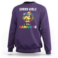 Funny LGBT Pride Sweatshirt Sorry Girl I Like Bananas Gay Couple - Wonder Print Shop
