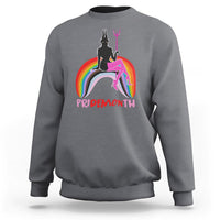 Funny LGBT Pride Sweatshirt Pride Demon Month Rainbow Slay Gay Evil - Wonder Print Shop