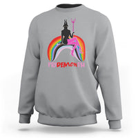 Funny LGBT Pride Sweatshirt Pride Demon Month Rainbow Slay Gay Evil - Wonder Print Shop