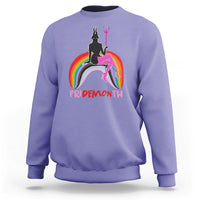 Funny LGBT Pride Sweatshirt Pride Demon Month Rainbow Slay Gay Evil - Wonder Print Shop