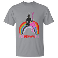 Funny LGBT Pride T Shirt Pride Demon Month Rainbow Slay Gay Evil - Wonder Print Shop