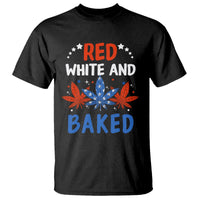 Funny Marijuana 4th Of July T Shirt Red White and Baked Patriotic Weed - Wonder Print Shop