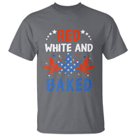 Funny Marijuana 4th Of July T Shirt Red White and Baked Patriotic Weed - Wonder Print Shop