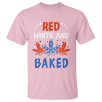 Funny Marijuana 4th Of July T Shirt Red White and Baked Patriotic Weed - Wonder Print Shop