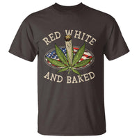 Funny Marijuana 4th Of July T Shirt Red White and Baked Patriotic Weed - Wonder Print Shop