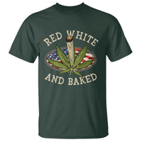 Funny Marijuana 4th Of July T Shirt Red White and Baked Patriotic Weed - Wonder Print Shop