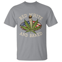 Funny Marijuana 4th Of July T Shirt Red White and Baked Patriotic Weed - Wonder Print Shop