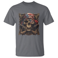 Funny Pirate 4th Of July T Shirt Patriotic America Flag Skull - Wonder Print Shop