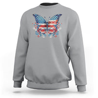 4th Of July Sweatshirt Butterfly Patriotic Peace Signs - Wonder Print Shop