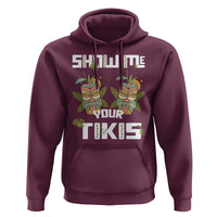 Funny Hawaii Hoodie Show me Your Tikis Mask Aloha Hawaiian - Wonder Print Shop