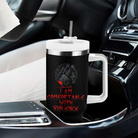 Viking Tumbler With Handle I Am Comfortable With Violence