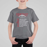 Funny Fantasy Football Schedule T Shirt For Kid - Wonder Print Shop