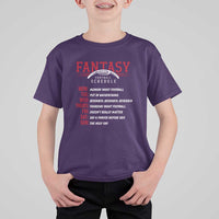 Funny Fantasy Football Schedule T Shirt For Kid - Wonder Print Shop