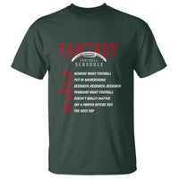 Funny Fantasy Football Schedule T Shirt - Wonder Print Shop