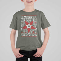 Anti Christmas T Shirt For Kid Merry Antichristmas Noel Hat Pentagram - Wonder Print Shop
