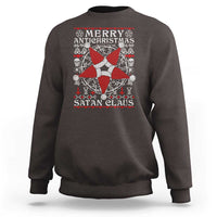 Anti Christmas Sweatshirt Merry Antichristmas Noel Hat Pentagram - Wonder Print Shop