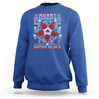 Anti Christmas Sweatshirt Merry Antichristmas Noel Hat Pentagram - Wonder Print Shop