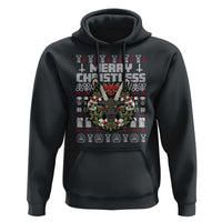 Anti Christmas Hoodie Merry Christless Satan Baphomet Wreath