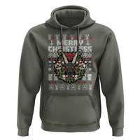 Anti Christmas Hoodie Merry Christless Satan Baphomet Wreath