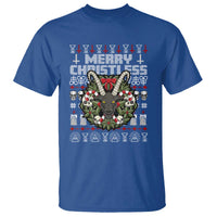 Anti Christmas T Shirt Merry Christless Satan Baphomet Wreath - Wonder Print Shop