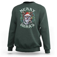 Anti Christmas Sweatshirt Merry 666Mas Satan Creepy Christmas - Wonder Print Shop