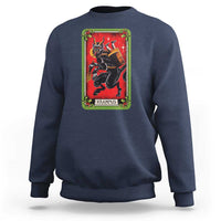 Christmas Krampus Sweatshirt American Traditional Tarot Card - Wonder Print Shop