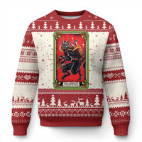 Xmas Krampus Ugly Christmas Sweater American Traditional Tarot Card - Wonder Print Shop