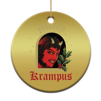 Horror Christmas Female Krampus Christmas Ornament - Wonder Print Shop