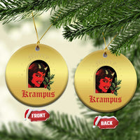 Horror Christmas Female Krampus Christmas Ornament - Wonder Print Shop