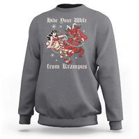 Funny Christmas Sweatshirt Hide Your Wife From Krampus - Wonder Print Shop