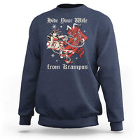 Funny Christmas Sweatshirt Hide Your Wife From Krampus - Wonder Print Shop