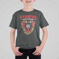 Christmas Krampus T Shirt For Kid Season Greeting Coquette Bow Krampus - Wonder Print Shop