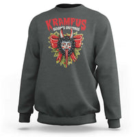Christmas Krampus Sweatshirt Season Greeting Coquette Bow Krampus - Wonder Print Shop