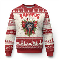 Xmas Krampus Ugly Christmas Sweater Season Greeting Coquette Bow Krampus - Wonder Print Shop