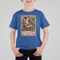 Christmas Krampus T Shirt For Kid Season Greeting Vintage Tarot Card - Wonder Print Shop