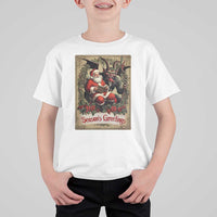 Christmas Krampus T Shirt For Kid Season Greeting Vintage Tarot Card - Wonder Print Shop