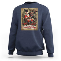 Christmas Krampus Sweatshirt Season Greeting Vintage Tarot Card - Wonder Print Shop