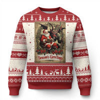 Xmas Krampus Ugly Christmas Sweater Season Greeting Vintage Tarot Card - Wonder Print Shop