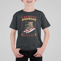 Funny Krampus Sleigh Rides T Shirt For Kid Naughty List Members Only - Wonder Print Shop