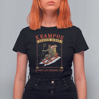 Funny Krampus Sleigh Rides T Shirt For Women Naughty List Members Only - Wonder Print Shop
