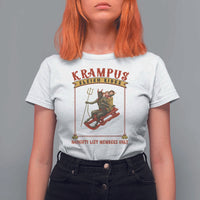 Funny Krampus Sleigh Rides T Shirt For Women Naughty List Members Only - Wonder Print Shop