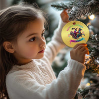 Funny Krampus Sleigh Rides Christmas Ornament Naughty List Members Only Since 1722 - Wonder Print Shop